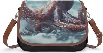 Generic Octopus Small Womens Crossbody Bags Shoulder Handbag with Adjustable Strap for Travel