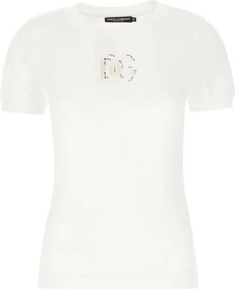 Dolce & Gabbana T-Shirt - Dames - T-shirts - Wit - S - Katoen - Tops
