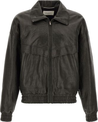 Saint Laurent Black Shirt Collar Jacket