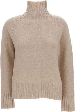 Max Mara White Knitted Turtle Neck Sweater