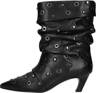 Ash Virgee Bis Soft Mustang - Dames - Laarzen met Hak - Zwart - 37 EU - Leer - Schoenen