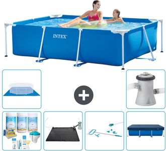 Intex Piscina Con Estructura Rectangular - 220x150x60 Cm - 7-piezas S21102