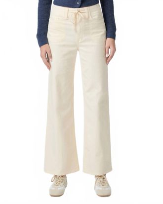 Paige Ari Waistband Tie Jeans In Quartz Sand