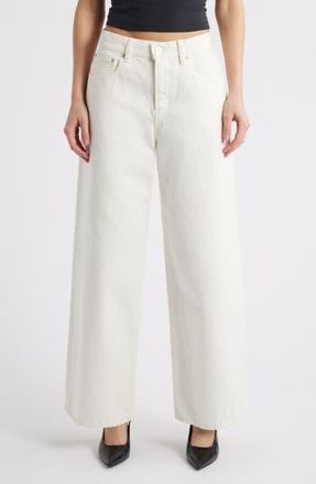 Moussy Vintage Tribecca High Waist Superwide Leg Jeans in White at Nordstrom Rack, Size 32