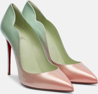 Christian Louboutin Hot Chick 100 ombr&eacute; patent leather pumps