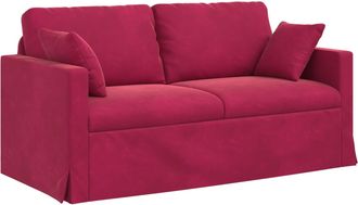 vidaXL Sof&aacute; Rojo Vino 158 X 78 X 80 Cm Terciopelo Vidaxl