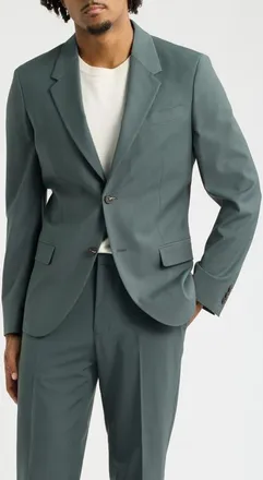Open Edit Slim Fit Wool Blend Sport Coat in Green Urban at Nordstrom, Size 44