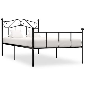 vidaXL Vidaxl Giroletto Nero In Metallo 100x200 Cm