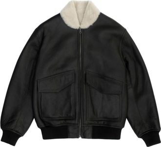 Just things we like Hoshi Reversible Shearling Jacket - Dames - Jassen - Bruin - XS - Leer - Jassen