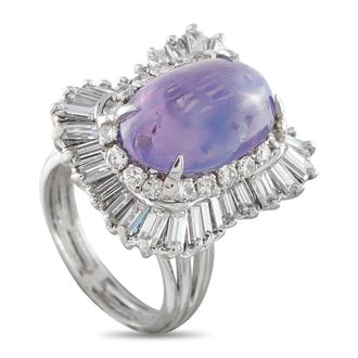 Luxury Bazaar Platinum 1.80ct Diamond and Sapphire Ring MF34-050726