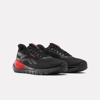 Reebok Trainingsschuh REEBOK REEBOK FLEX TRAINER, Gr. 42,5, schwarz, grau6, sport rot, Synthetik, Textil, Schuhe Trainingsschuh