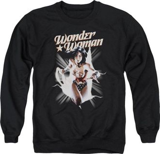 Gildan Justice League of America Wonder Woman Break Out Adult Crewneck Sweatshirt