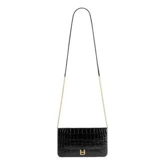 Balenciaga (WMNS) Balenciaga Hourglass Phone Pouch Black 8661262ABWD1000