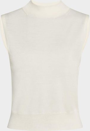 Vince Sleeveless Mock-Neck Top