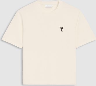 Ami Tee-Shirt Ami de coeur Signature Print Cr&egrave;me