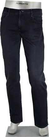 Alberto Mens Premium Business Tencel Jean In Washed Black