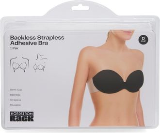 Nordstrom Rack Backless Strapless Adhesive Demi Cup Bra in Light at Nordstrom Rack