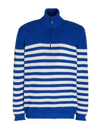 8 by YOOX HALF ZIP STRIPED JUMPER