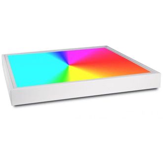 Trade Shop Trade Shop Traesio - Plafoniera Led 94w Luce Rgb+4000k Rgbw 24v Cromoterapia Lampada Soffitto 62x62cm
