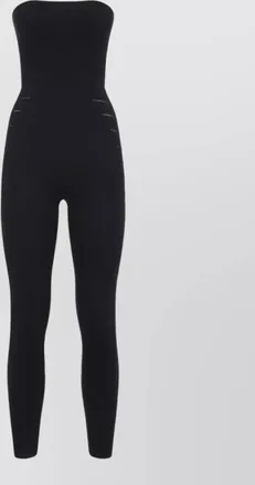 Wolford slash strapless seamless ribbed knit jumpsuit