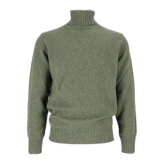 FILIPPO DE LAURENTIIS D.vita ML Turtleneck - Heren - Truien - Groen - Maat: L Wol