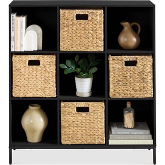 Best Choice Products Elevated 9-Cube Storage Organizer, 11in Shelf, Bookcase, Display Shelf, w/ Metal Legs