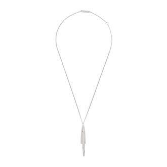 AMBUSH Collana con Cappuccio Penna in Ottone Argentato - - Accessories - unisex - Grigio - ONE SIZE