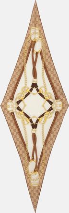 Gucci GG printed reversible silk twill scarf