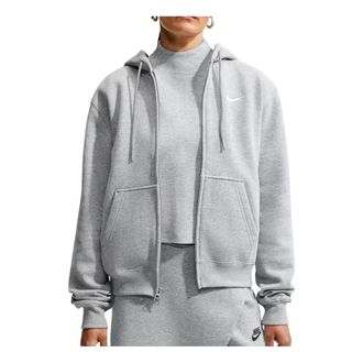 Nike (WMNS) Nike Studio Fleece Medium Weight Hoodie Dark Grey Heather Sail IR8304-063