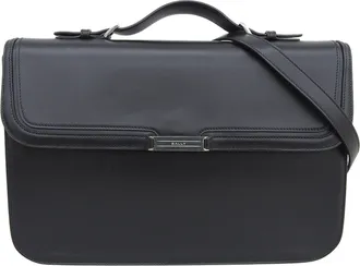 Bally Black Leather Briefcase (Pre-Owned)