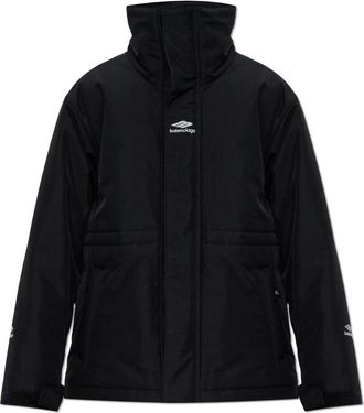 Balenciaga 3B Sports Icon Ski High Collar Parka - Dames - Zomerjassen - Zwart - M - Polyester - Jassen