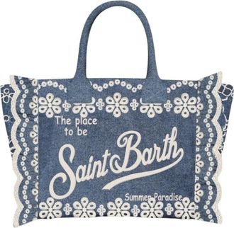 MC2 Saint Barth Colette Volant Bag - Dames - Shoppers - Blauw - ONE Size - Katoen - Tassen