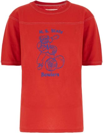 Maison Margiela T-Shirts, female, Red, Size: S T-Shirt