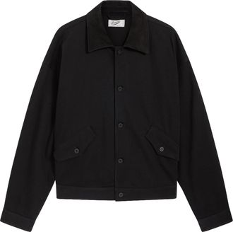 Pence Black Luis Cropped Button Up Jacket