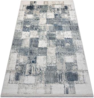 RugsX Rugsx - Distin 0143a Azul Marino / Azul / Blanca Alfombra Moderna - Geom&eacute;trico, Vintage, Flecos Blue 120x170 Cm