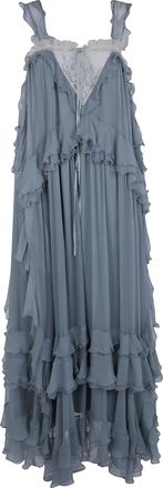 Chlo&eacute; Dress Ruffle Midi Foulard Dress