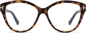 Tom Ford Eyewear Occhiali cat-eye con effetto tartarugato - Marrone
