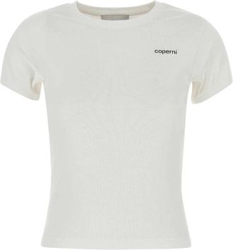 Coperni Wit katoenen T-shirt - Dames - T-shirts - Wit - L - Katoen - Tops