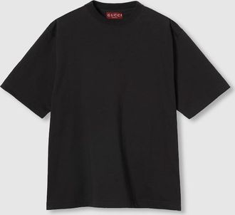 Gucci Cotton Jersey T-shirt With Embroidery, Size XXXL, Black, Ready-to-wear