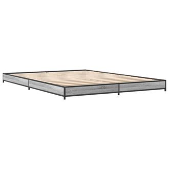 Berkfield Home Durable Bed Frame without Mattress Grey Sonoma 120x200 cm | Size: Small Double