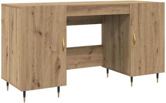 vidaXL Vidaxl - Escritorio Roble Artisan 140 X 50 X 75 Cm Madera Contrachapada