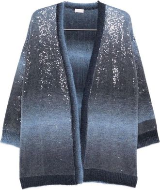 Liu Jo Gradient Brown Open-Front Sweater