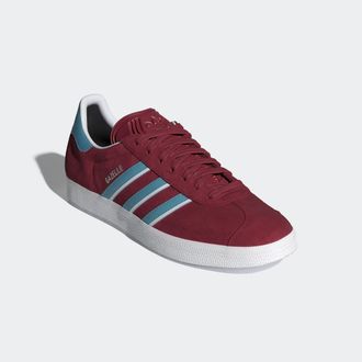 adidas Sneaker ADIDAS ORIGINALS GAZELLE, Herren, Gr. 38,5, bunt (collegiate burgundy, preloved blau, cloud wei&szlig;), Leder, Synthetik, Schuhe Sneaker