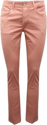 Barba Napoli Five-Pocket Broek - Heren - Slim Fit Broeken - Roze - W33 - Broeken