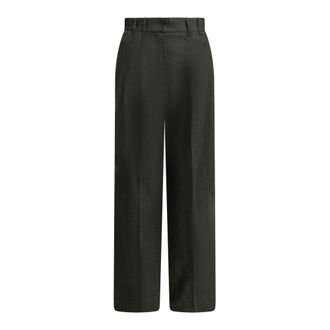 Maison Kitsun&eacute; Geklede broek - Dames - Broeken - Grijs - Maat: XS Katoen