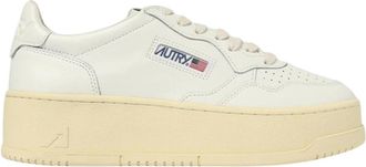 Autry Sneakers, female, White, Size: 7 US Leather Platform Sneakers