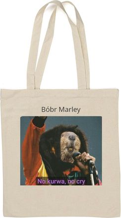 Generic Biobr sings no kurwa no cry funny polish meme Natural Cotton Tote Bag White