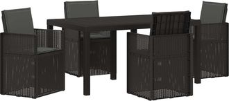 vidaXL Conjunto De Comedor De Jard&iacute;n 5 Uds. Gris Antracita Pp Vidaxl