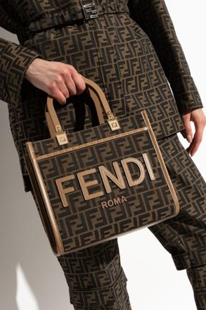 Fendi Bag Sunshine Small Type Shopper, Womens, Brown