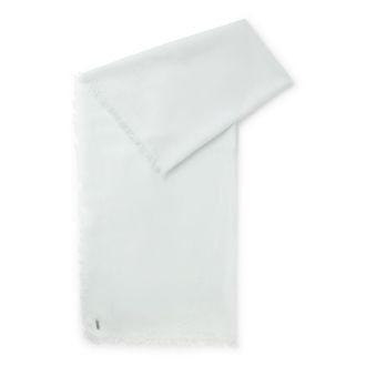 BOSS Lightweight wool scarf with fringed trims